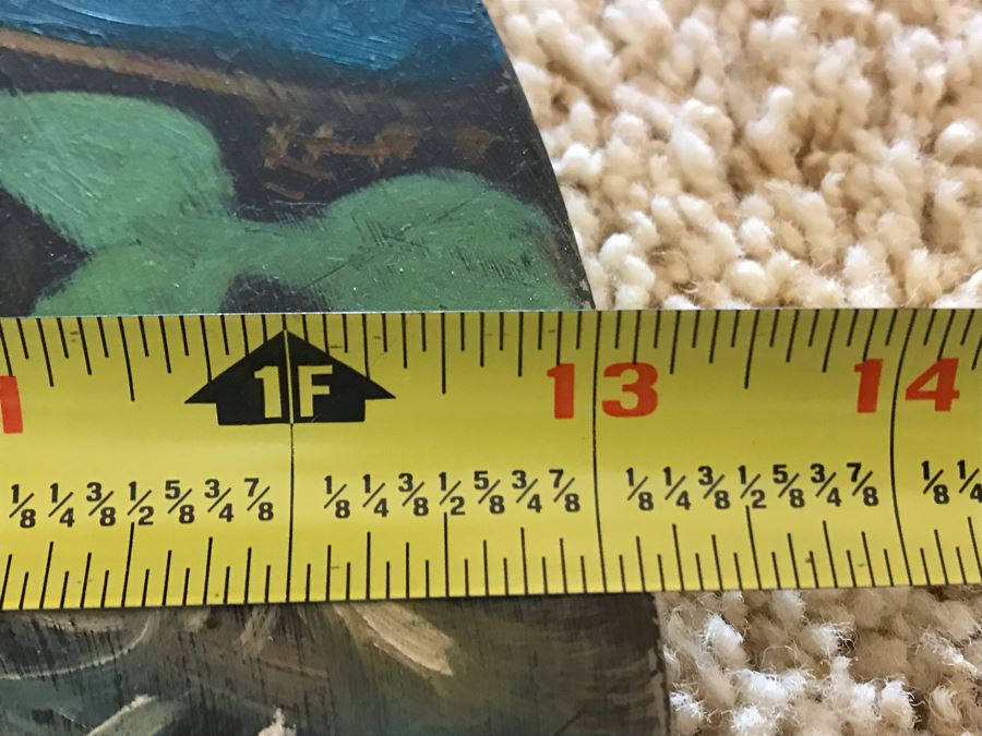 Original Native American Indian Chief Painting On Onyx By M. Amaro 17 X 13 [Photo 10]