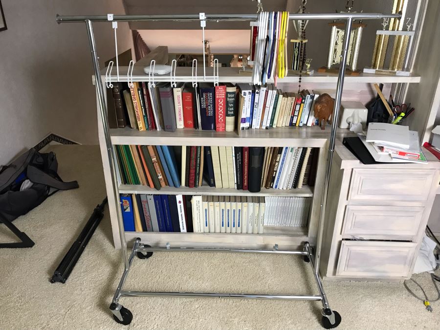 Chrome Rolling Clothes Rack [Photo 2]