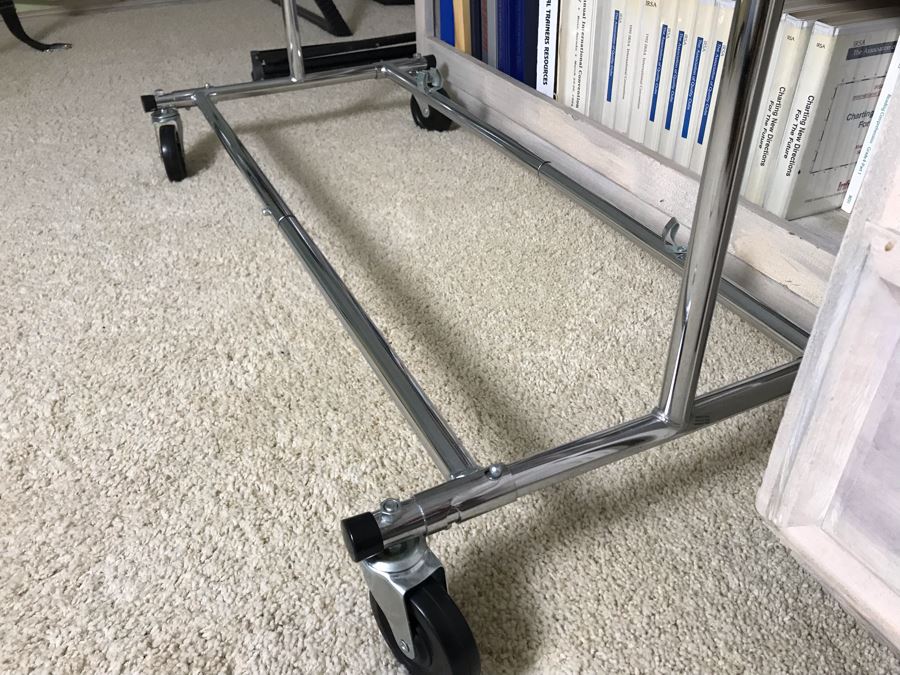 Chrome Rolling Clothes Rack [Photo 3]