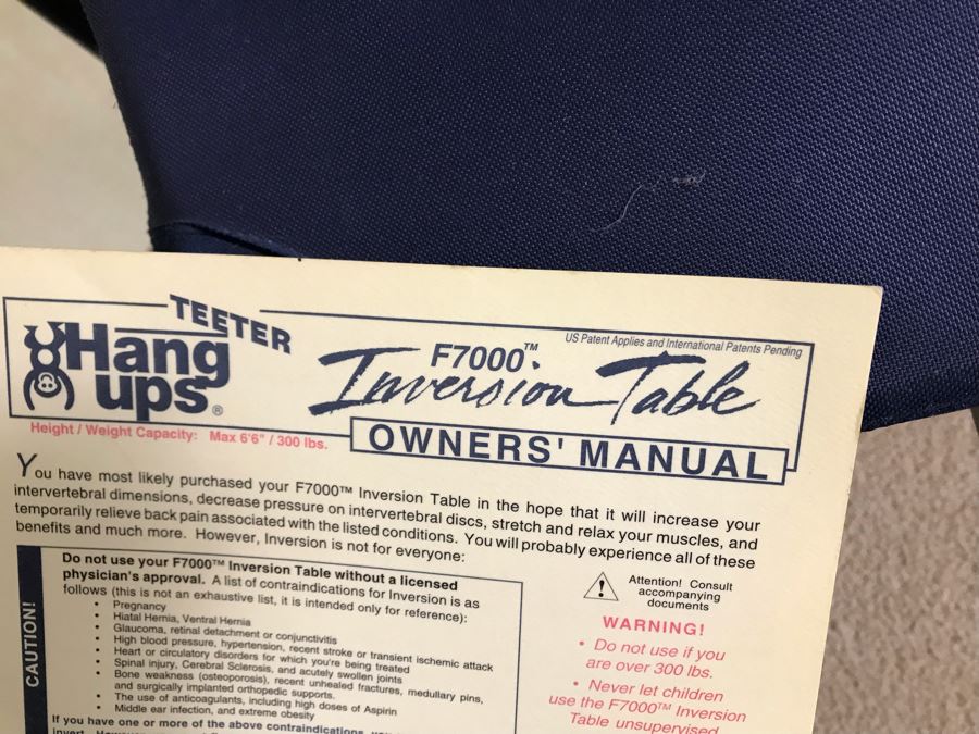 Teeter Hangups Inversion Table F7000 [Photo 6]