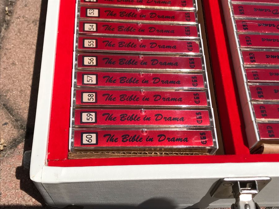 Set Of Cassette Tapes With Box The Bible In Drama By Christian Educational Service 60 Cassettes [Photo 3]