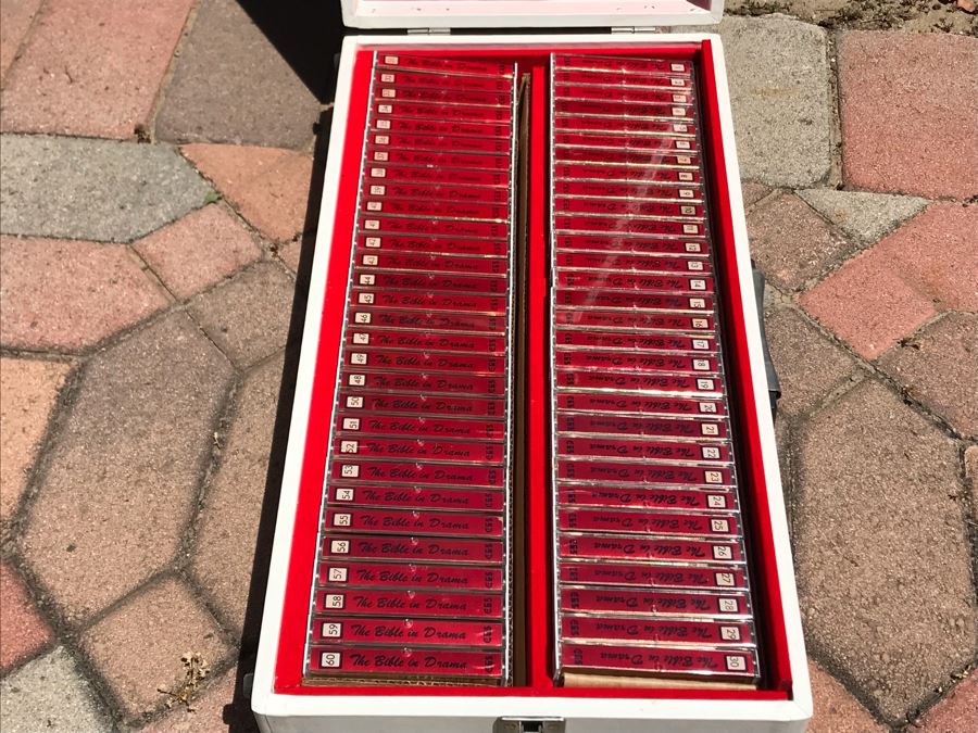 Set Of Cassette Tapes With Box The Bible In Drama By Christian Educational Service 60 Cassettes [Photo 2]