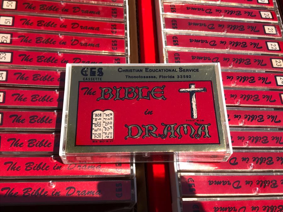 Set Of Cassette Tapes With Box The Bible In Drama By Christian Educational Service 60 Cassettes [Photo 4]