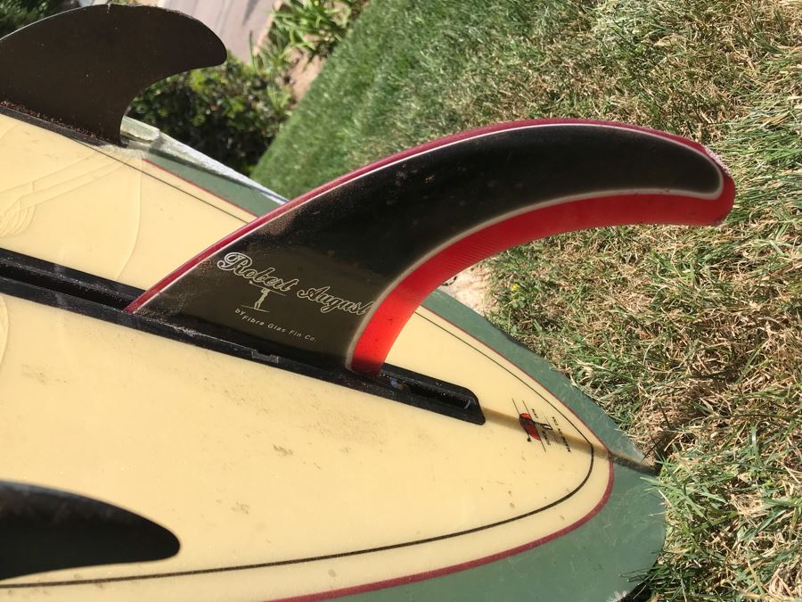Robert August Surfboards Mike Minchinton Model Longboard Surfboard 110L X 22.5W X 3H - Note Needs Ding Repair On Tail And Rail [Photo 10]