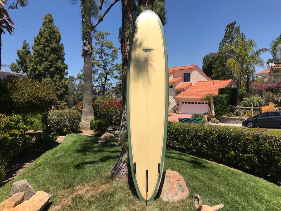 Robert August Surfboards Mike Minchinton Model Longboard Surfboard 110L X 22.5W X 3H - Note Needs Ding Repair On Tail And Rail [Photo 5]