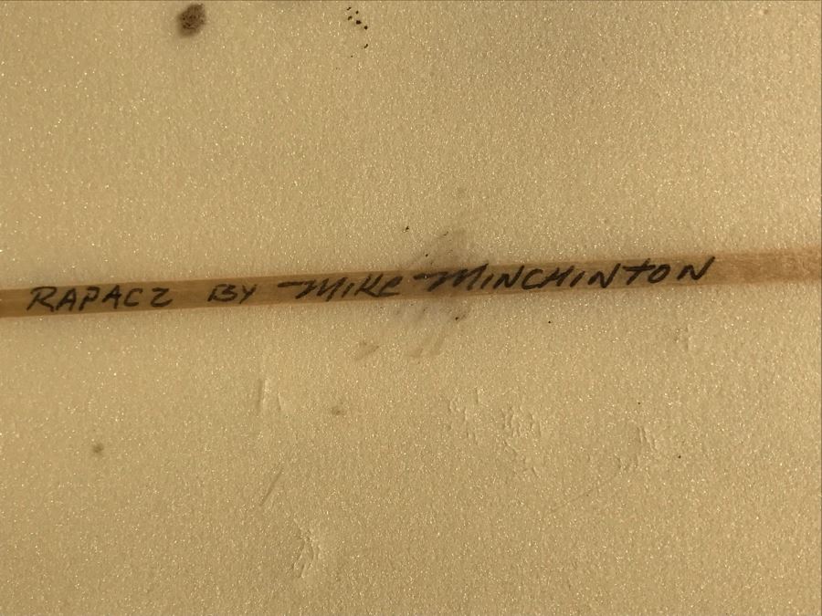 Robert August Surfboards Mike Minchinton Model Longboard Surfboard 110L X 22.5W X 3H - Note Needs Ding Repair On Tail And Rail [Photo 9]