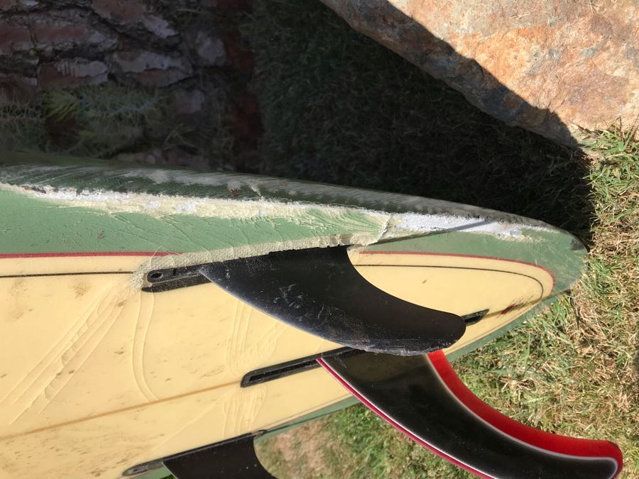 Robert August Surfboards Mike Minchinton Model Longboard Surfboard 110L X 22.5W X 3H - Note Needs Ding Repair On Tail And Rail [Photo 14]