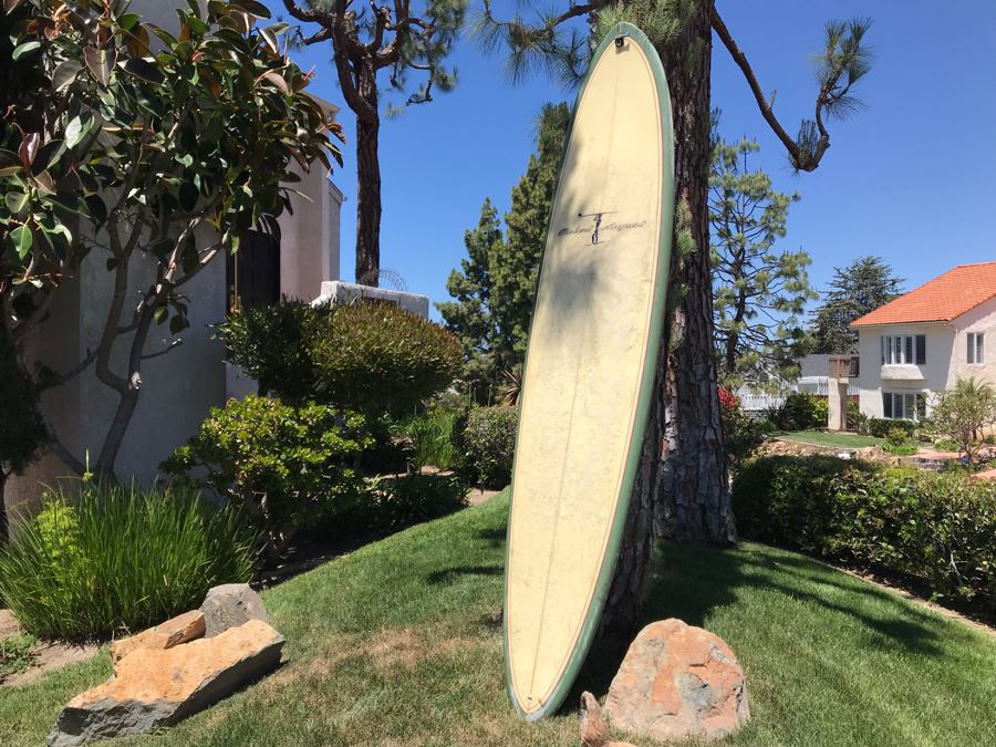 Robert August Surfboards Mike Minchinton Model Longboard Surfboard 110L X 22.5W X 3H - Note Needs Ding Repair On Tail And Rail [Photo 3]