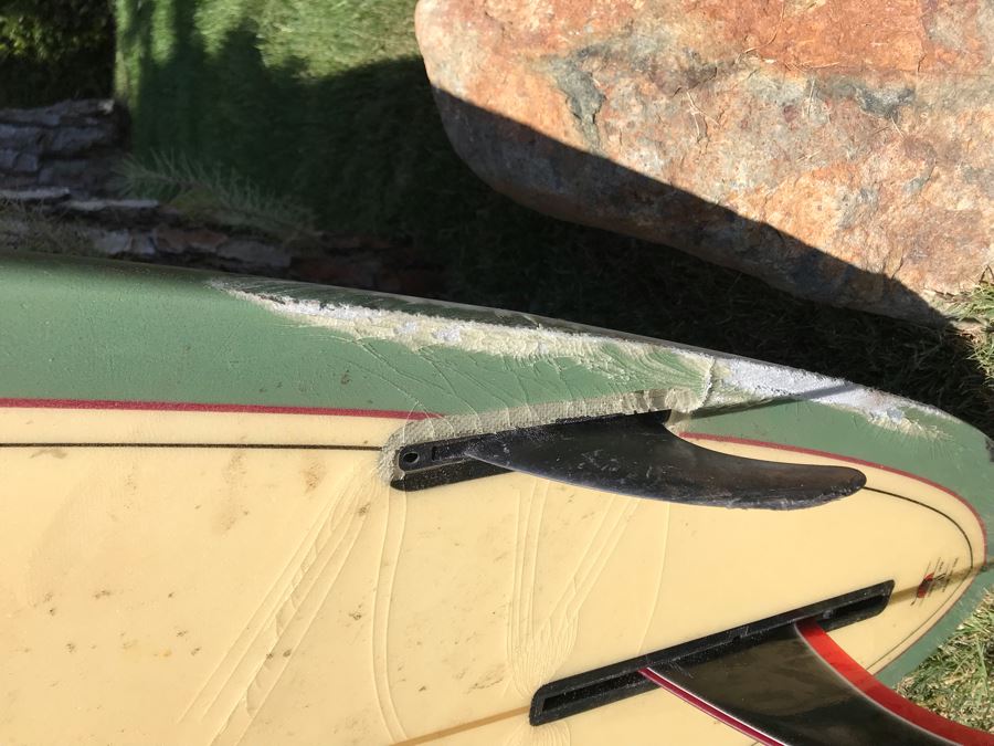 Robert August Surfboards Mike Minchinton Model Longboard Surfboard 110L X 22.5W X 3H - Note Needs Ding Repair On Tail And Rail [Photo 12]