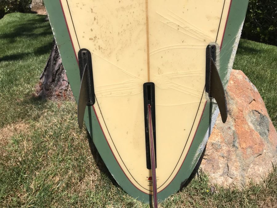 Robert August Surfboards Mike Minchinton Model Longboard Surfboard 110L X 22.5W X 3H - Note Needs Ding Repair On Tail And Rail [Photo 15]