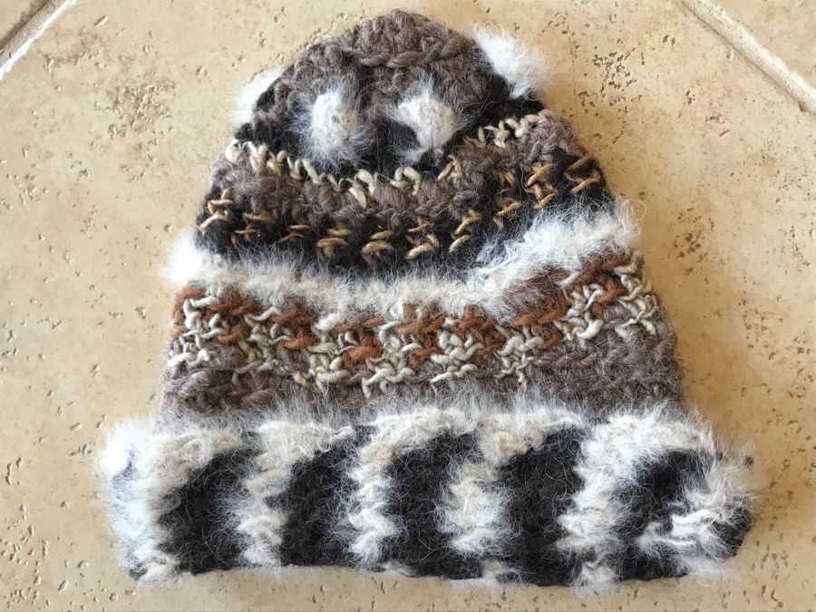 Hand Knotted Wool And Fur Hat 10 X 10