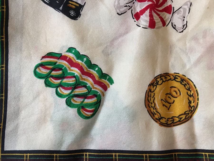 Vintage Echo Christmas Themed Santa Claus Silk Scarf 53L X 11W [Photo 5]