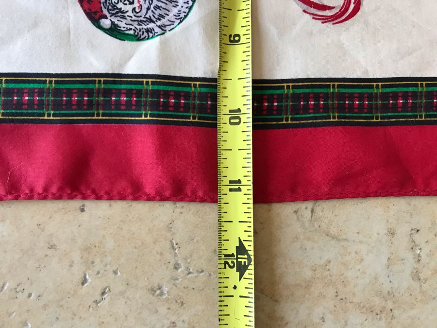 Vintage Echo Christmas Themed Santa Claus Silk Scarf 53L X 11W [Photo 10]
