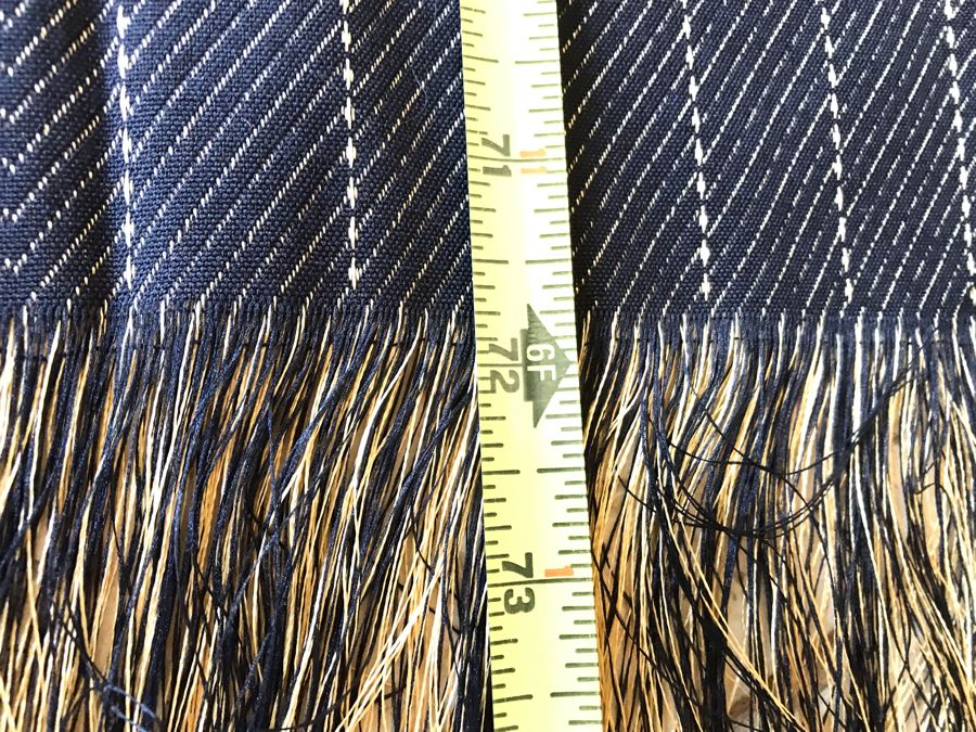 Meditation Shawl Brocade Gold And Black With Golden Elephants 39 X 72 [Photo 8]