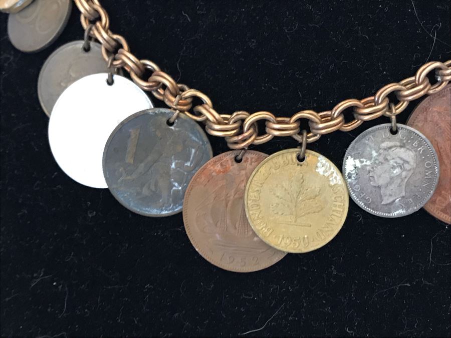 Vintage Hand Made International Coin Necklace [Photo 9]