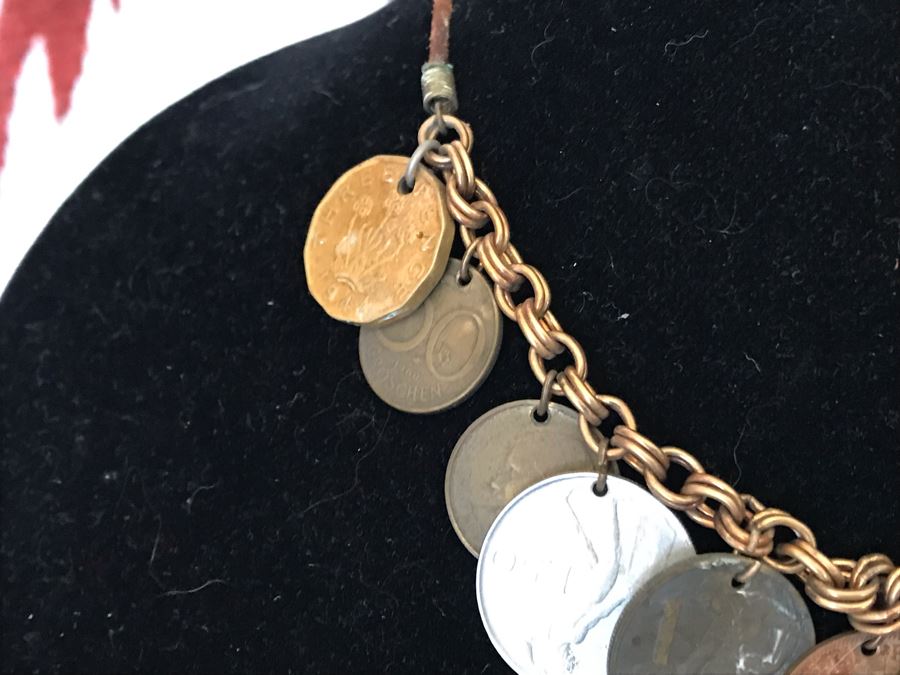 Vintage Hand Made International Coin Necklace [Photo 10]