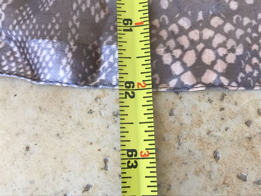 New Albertazzi Made In Italy Snake Skin Pattern Scarf 62L X 39W [Photo 8]