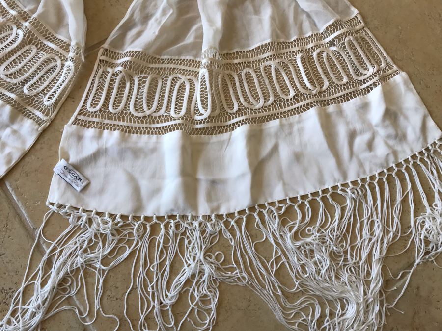 Oscar De La Renta Silk Scarf 72L X 18W [Photo 4]