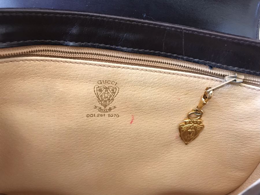 GUCCI Leather Handbag 10 X 8 [Photo 8]