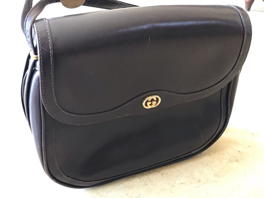 GUCCI Leather Handbag 10 X 8 [Photo 6]