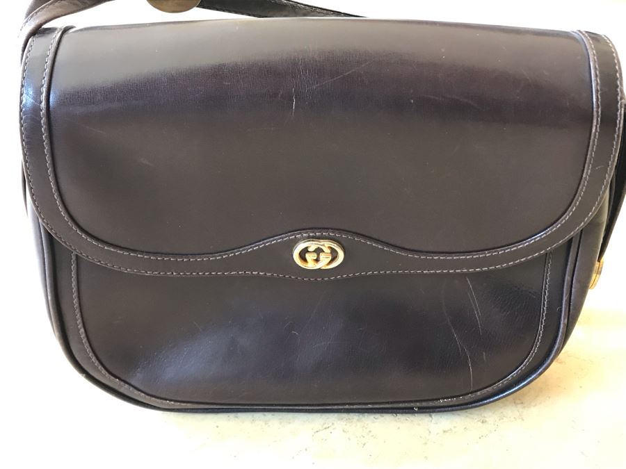 GUCCI Leather Handbag 10 X 8 [Photo 7]