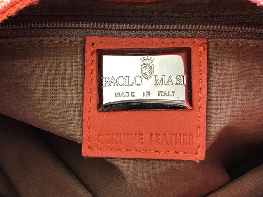 Paolo Masi Leather Handbag Made In Italy 12W X 15H [Photo 7]