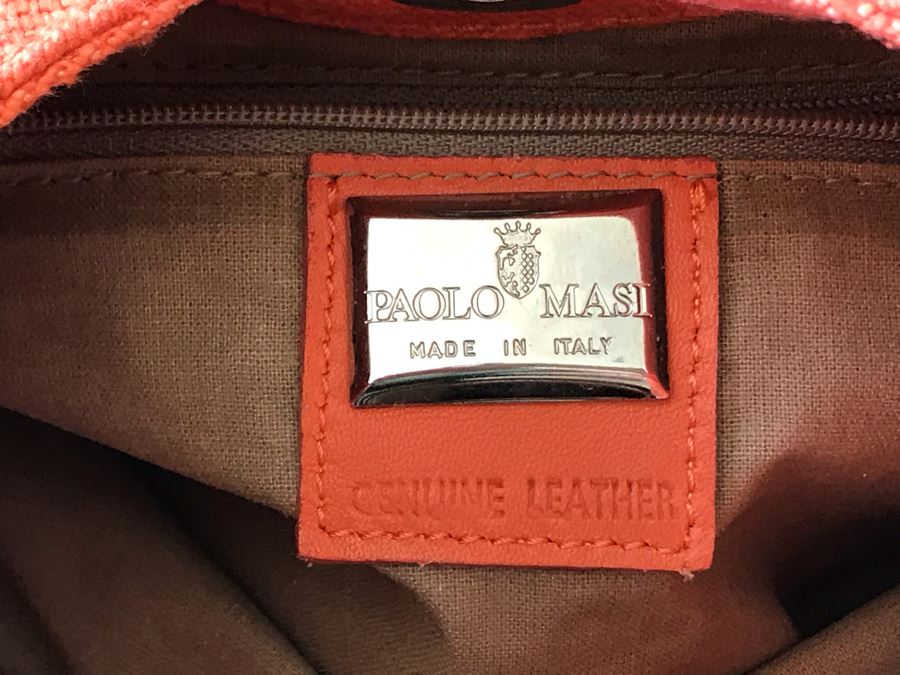 Paolo Masi Leather Handbag Made In Italy 12W X 15H [Photo 6]