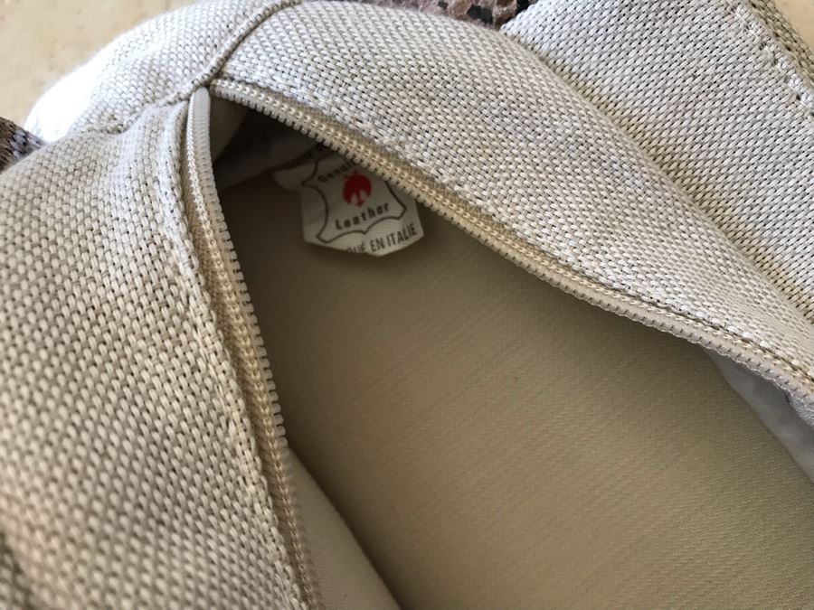 Leather Faux Snakeskin Handbag 12W X 8H [Photo 4]