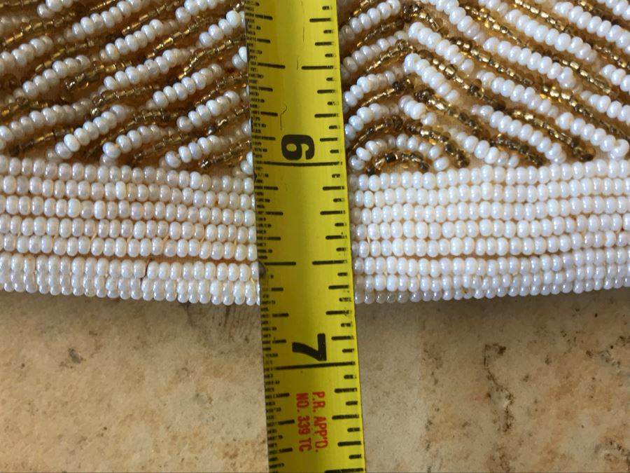 Vintage Hong Kong Beaded Purse Handbag 8W X 7H [Photo 8]