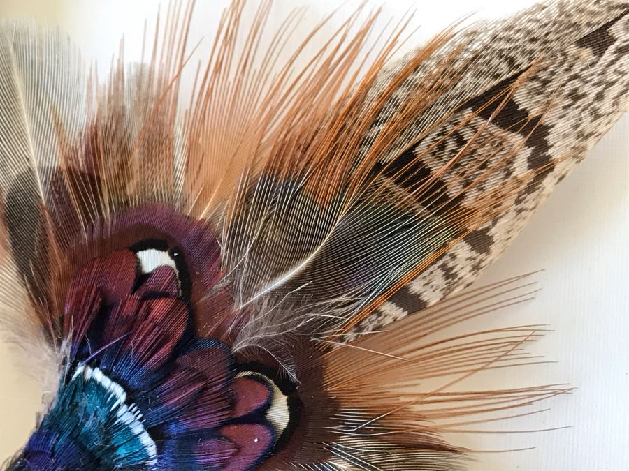 Haku Hulu Feather Worker Leo Handcrafted In Hawaii Brooch Pin [Photo 4]