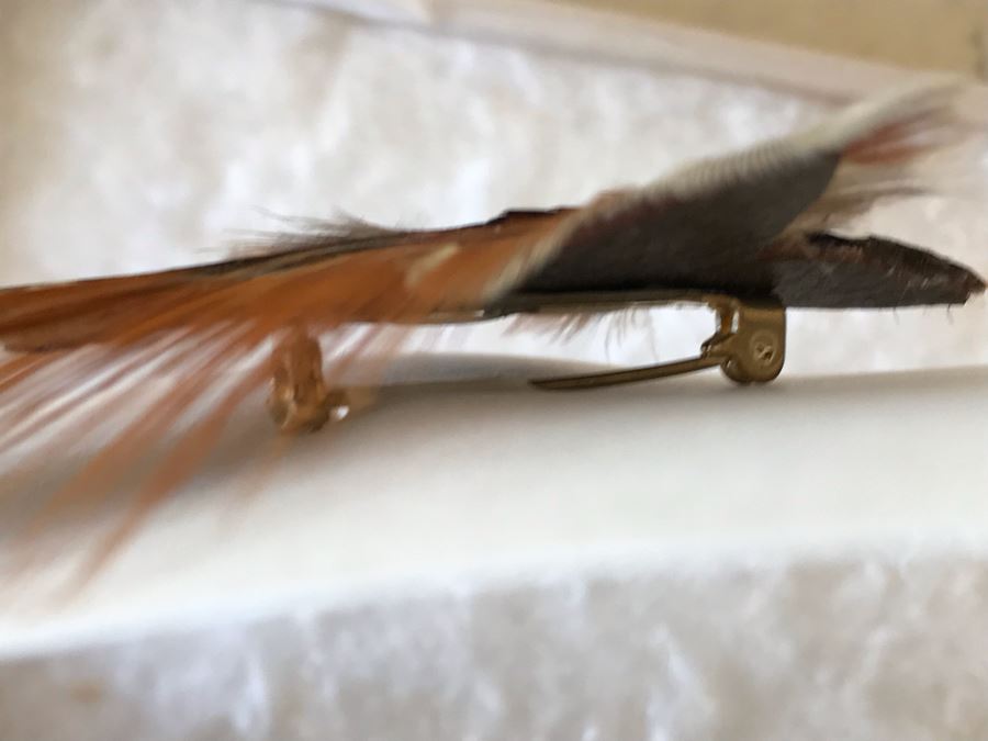 Haku Hulu Feather Worker Leo Handcrafted In Hawaii Brooch Pin [Photo 7]