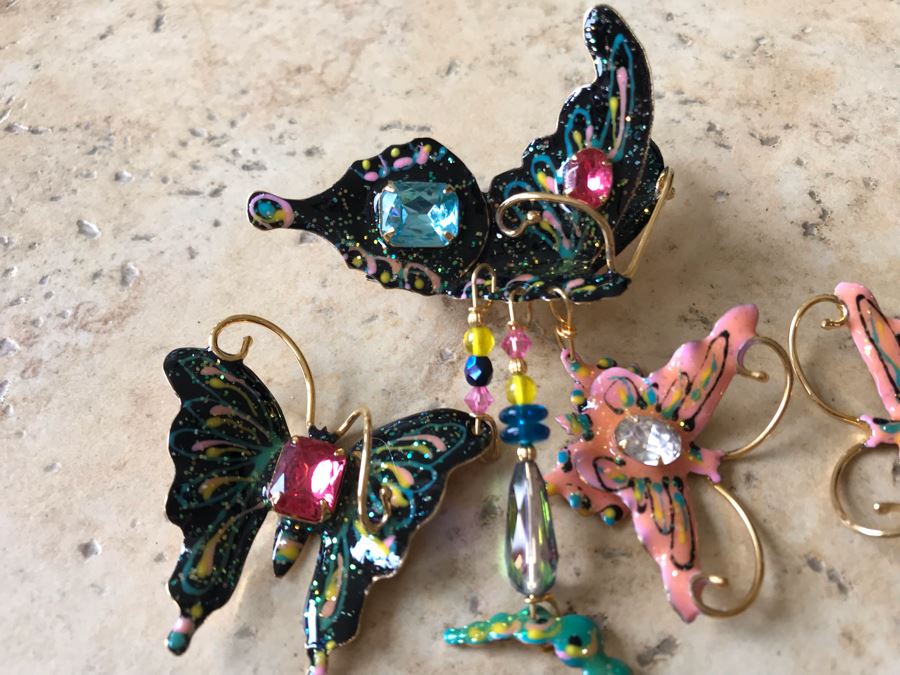 Artisan Hand Made Butterfly Earrings With 14K Gold Earring Posts [Photo 4]