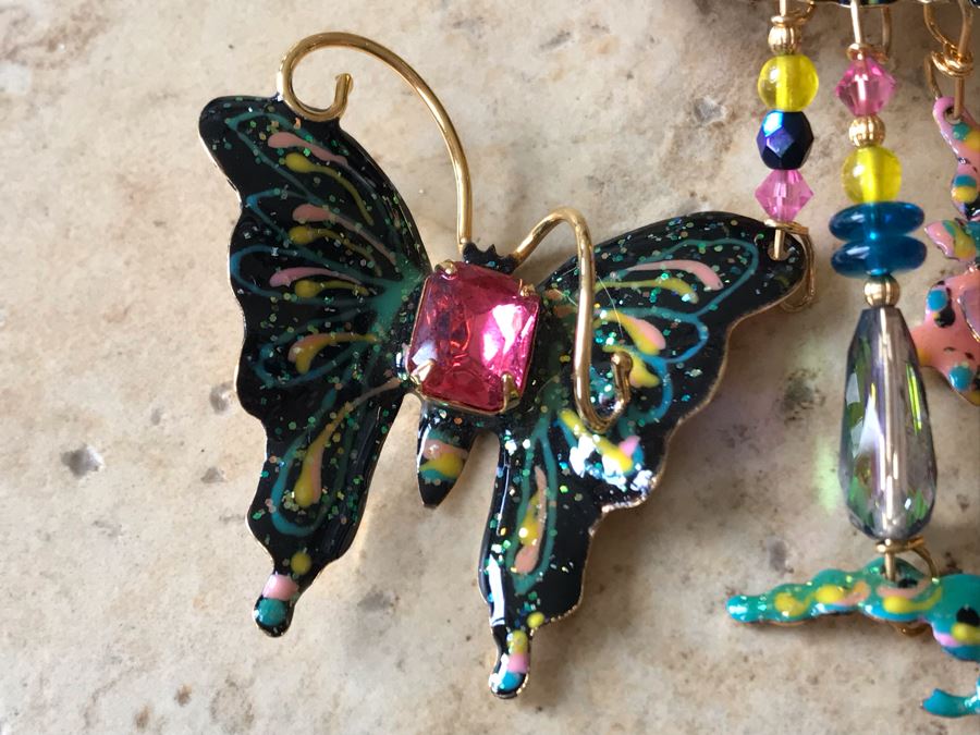 Artisan Hand Made Butterfly Earrings With 14K Gold Earring Posts [Photo 5]