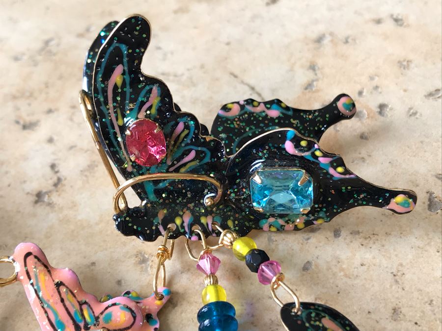 Artisan Hand Made Butterfly Earrings With 14K Gold Earring Posts [Photo 8]