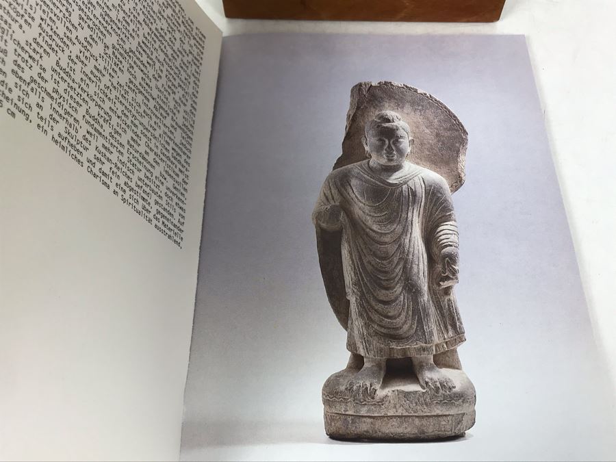 Antique Carved Stone Buddha Sculpture Head Bust With Buddha Sculpture Book 5.5W X 4.5D X 11.5H [Photo 23]