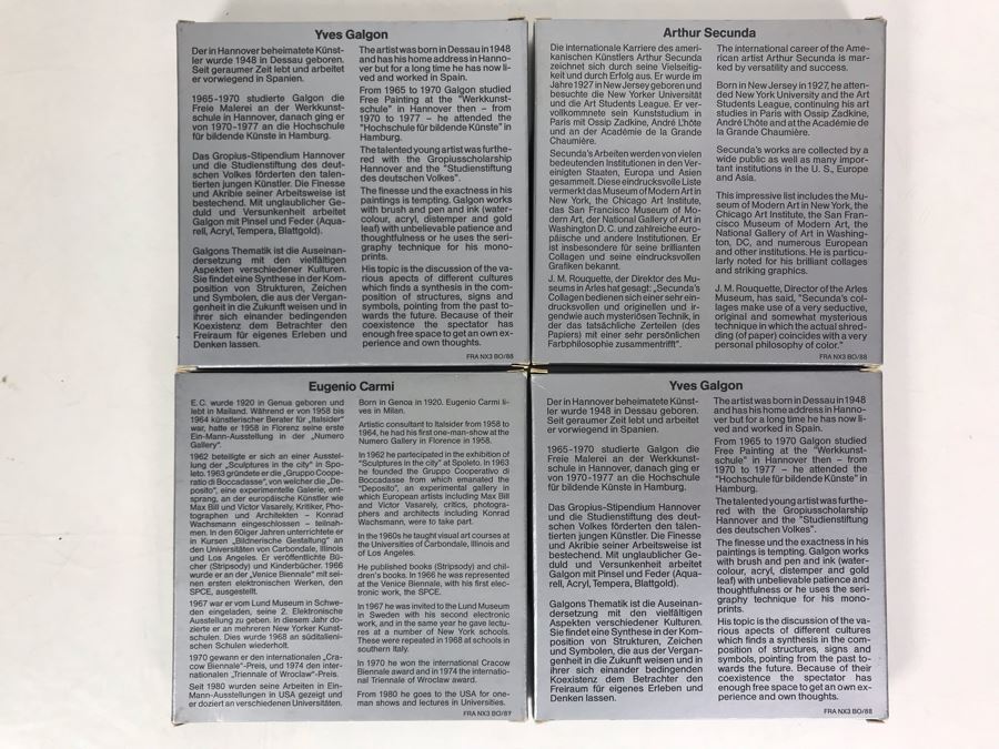 (4) Lufthansa Airlines Artist Dishes By Yves Galgon, Arthur Secunda And Eugenio Carmi 4'R [Photo 9]