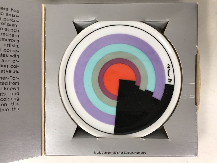 (4) Lufthansa Airlines Artist Dishes By Yves Galgon, Arthur Secunda And Eugenio Carmi 4'R [Photo 5]