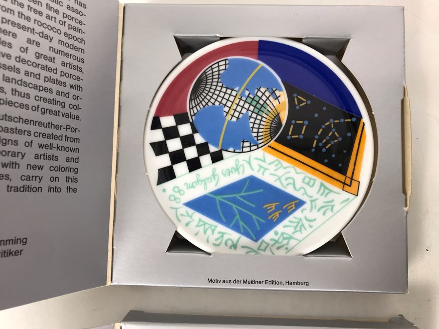 (4) Lufthansa Airlines Artist Dishes By Yves Galgon, Arthur Secunda And Eugenio Carmi 4'R [Photo 6]