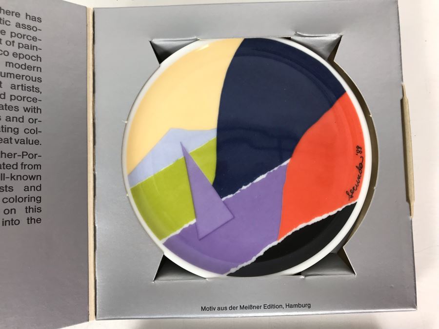 (4) Lufthansa Airlines Artist Dishes By Yves Galgon, Arthur Secunda And Eugenio Carmi 4'R [Photo 3]