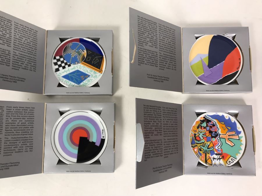 (4) Lufthansa Airlines Artist Dishes By Yves Galgon, Arthur Secunda And Eugenio Carmi 4'R [Photo 2]