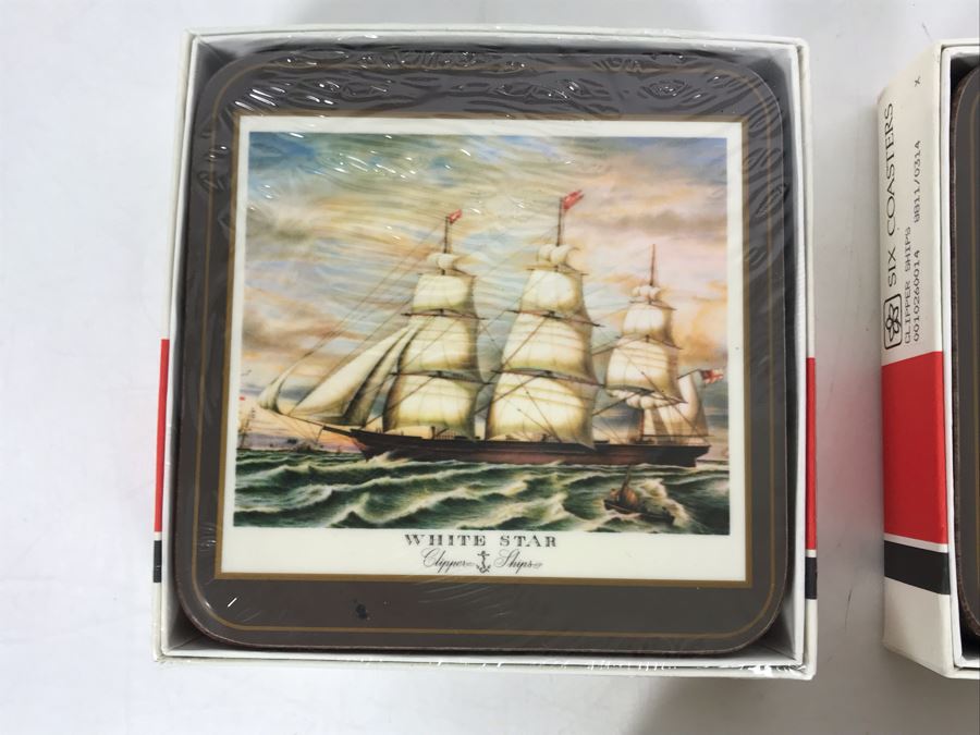 (12) New Clipper Ships Coasters And (4) New Agate Coasters [Photo 3]
