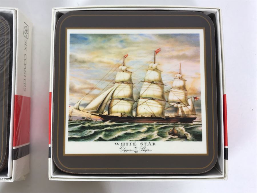 (12) New Clipper Ships Coasters And (4) New Agate Coasters [Photo 2]