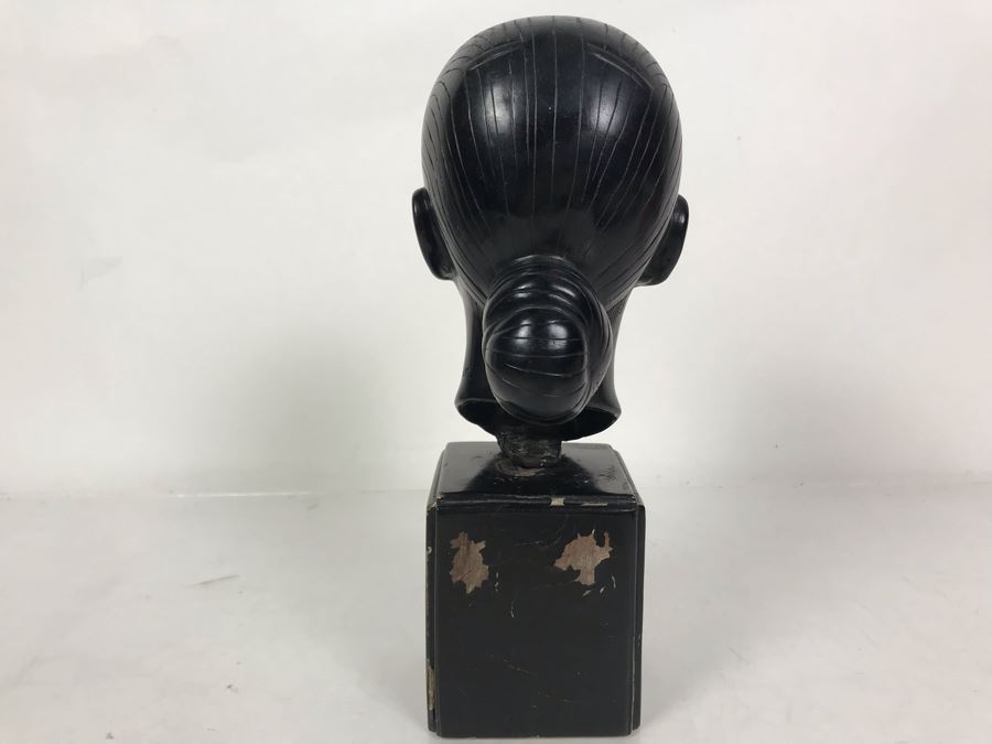 Bronze Alloy Bust Of Vietnamese Woman On Wooden Stand 4W X 5.5D X 10.5H [Photo 12]