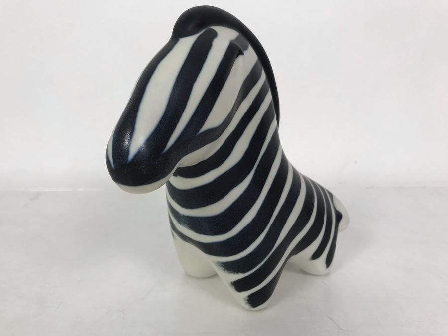Mid-Century Modern Arabia Zebra Figurine Made In Finland 6W X 3D X 6H [Photo 3]