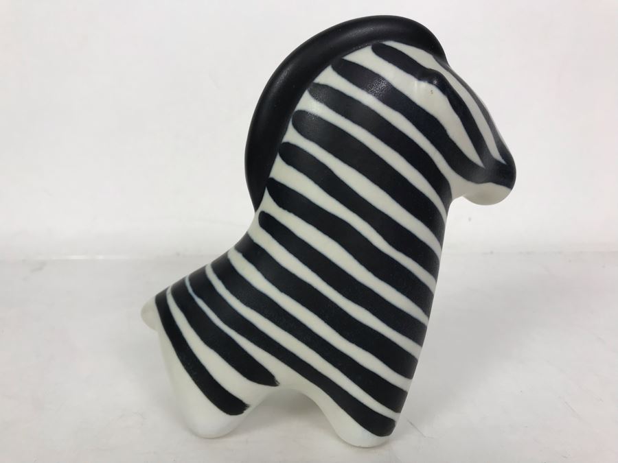 Mid-Century Modern Arabia Zebra Figurine Made In Finland 6W X 3D X 6H [Photo 4]