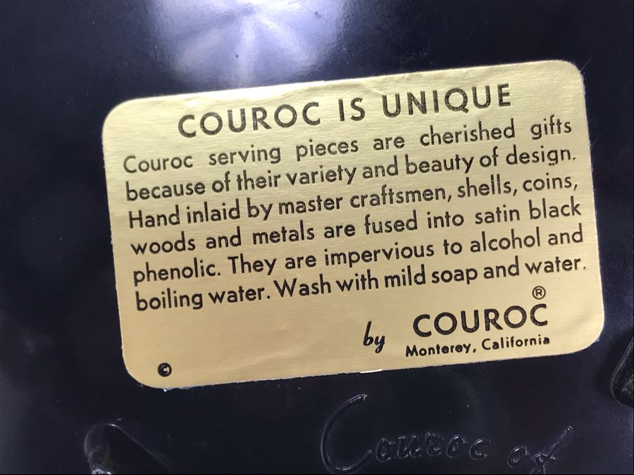 Couroc Of Monterey CA 2-Tier Handled Stand 9W X 10H [Photo 6]