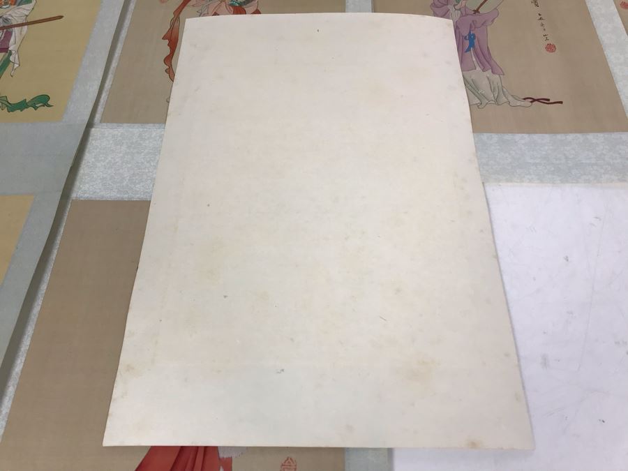 Vintage Set Of (8) Original Signed Chinese Silk Paintings Of Woman 8 X 10 [Photo 60]