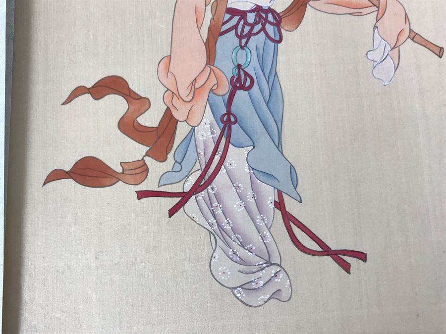 Vintage Set Of (8) Original Signed Chinese Silk Paintings Of Woman 8 X 10 [Photo 17]