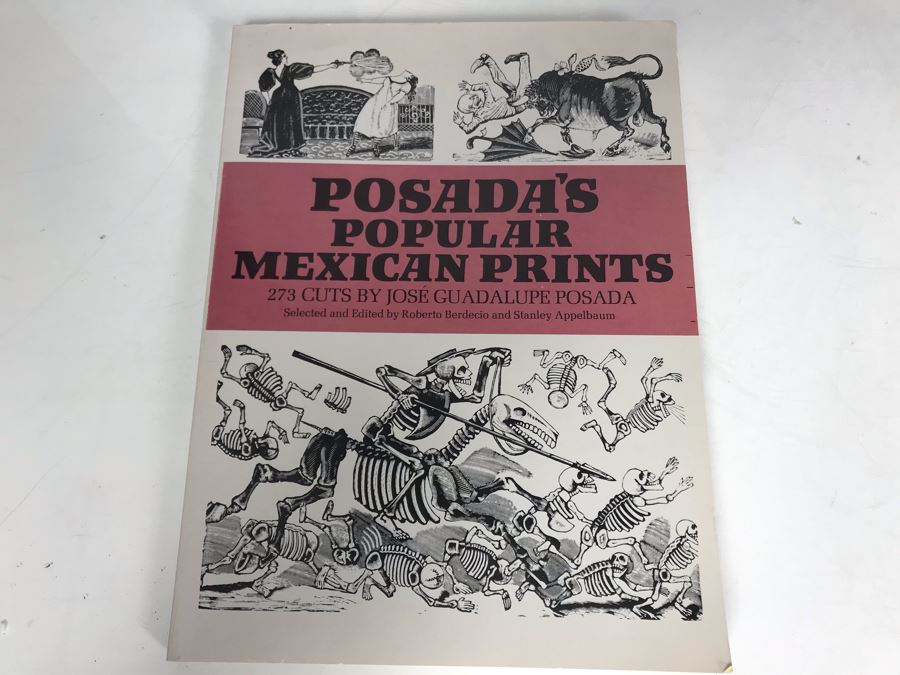 Pair Of Nicely Framed Jose Guadalupe Posada Mexican Prints 8W X 6H And Pair Of Posada Books [Photo 13]