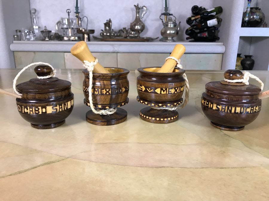 New Wooden Condiment Serving Sets From Cabo San Lucas Mexico [Photo 2]